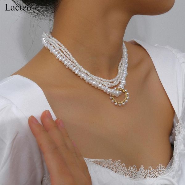 pendant necklaces lacteo summer beach multi layered imitation pearl chian choker necklace fashion prearl round jewelry for women, Silver
pendant necklaces lacteo summer beach multi layered imitation pearl chian choker necklace fashion prearl round jewelry for women, Silver