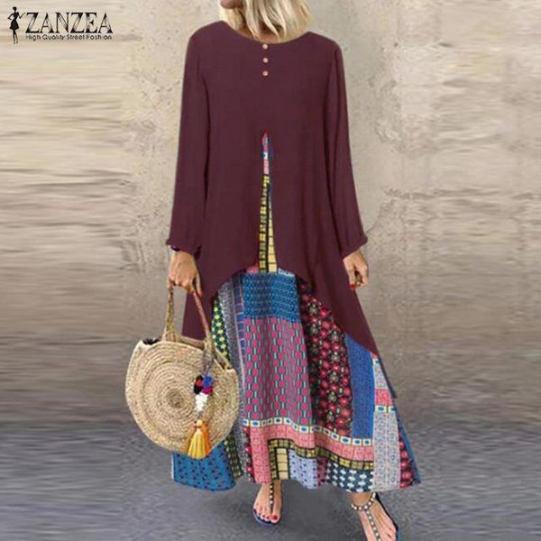 casual dresses vintage asymmetrical dress women's check sundress zanzea 2021 o neck stitching vestidos female long sleeve robe plus siz, Black;gray
casual dresses vintage asymmetrical dress women's check sundress zanzea 2021 o neck stitching vestidos female long sleeve robe plus siz, Black;gray