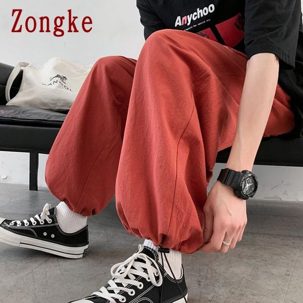 men's pants zongke 2021 solid casual ankle-length men trousers joggers sweatpants hip hop streetwear male plus size m-3xl, Black
men's pants zongke 2021 solid casual ankle-length men trousers joggers sweatpants hip hop streetwear male plus size m-3xl, Black