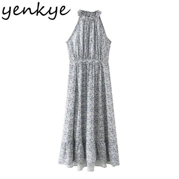 vintage floral print halter dress women sleeveless elastic waist casual summer long maxi female holiday vestido 210430, Black;gray
vintage floral print halter dress women sleeveless elastic waist casual summer long maxi female holiday vestido 210430, Black;gray