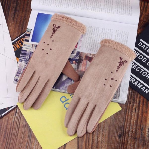 five fingers gloves simple and stylish touch screen warm plush wrist winter lady cycling outdoor riding, Blue;gray
five fingers gloves simple and stylish touch screen warm plush wrist winter lady cycling outdoor riding, Blue;gray