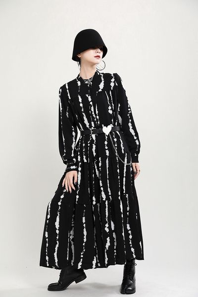 msxu fall girl's high-end of long sleeves fried street design temperament dressed in black female dress, Black;gray
msxu fall girl's high-end of long sleeves fried street design temperament dressed in black female dress, Black;gray