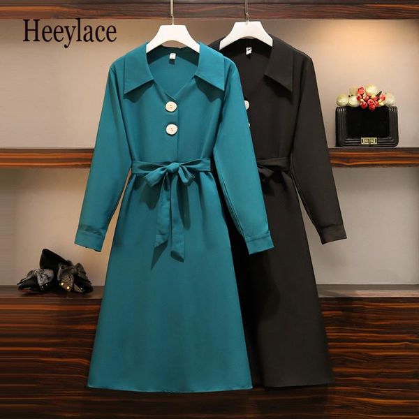 casual dresses plus size office ladies dress women chiffon long sleeve autumn winter sash button elegant large vestidos, Black;gray
casual dresses plus size office ladies dress women chiffon long sleeve autumn winter sash button elegant large vestidos, Black;gray