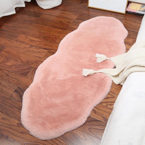 imitation of hair pink carpet thicken warm non-slip irregular solid bedside living room floating quality mat carpets
imitation of hair pink carpet thicken warm non-slip irregular solid bedside living room floating quality mat carpets