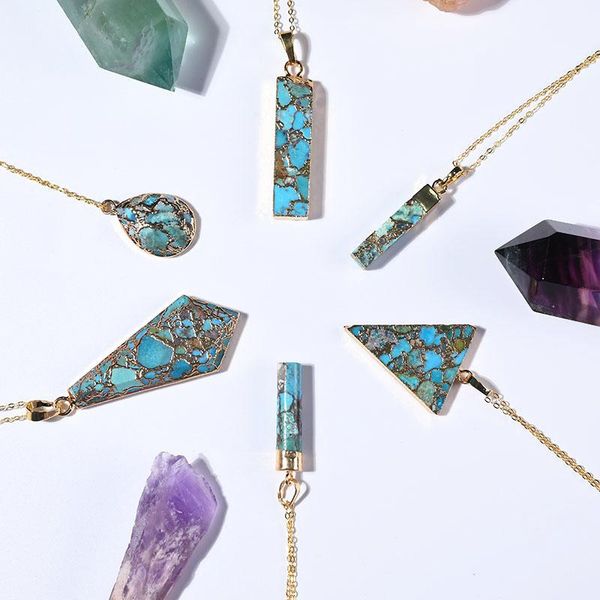 pendant necklaces natural gold line turquoises necklace for women simple cute charm jewelry gift howlite couples, Silver
pendant necklaces natural gold line turquoises necklace for women simple cute charm jewelry gift howlite couples, Silver