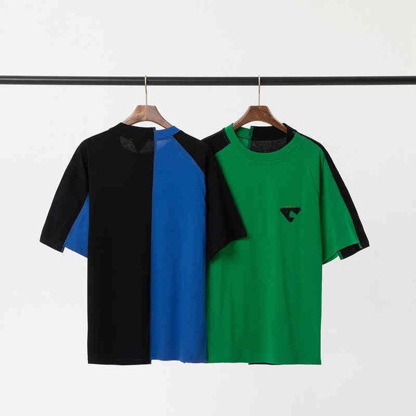 2022 spring and summer new bv irregular splicing short sleeve casual loose t-style fashion, White;black
2022 spring and summer new bv irregular splicing short sleeve casual loose t-style fashion, White;black