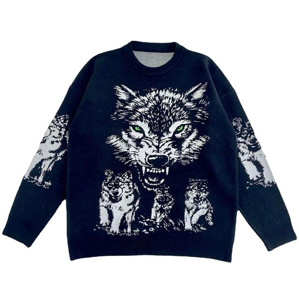 men's sweaters eridanus vintage korean fashions hip hop sweater mens 2021 wolf head winter pullover casual harajuku male mzm108, White;black
men's sweaters eridanus vintage korean fashions hip hop sweater mens 2021 wolf head winter pullover casual harajuku male mzm108, White;black