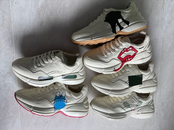 2022 women rhyton sneaker men designer platform shoes red green stripe multicolor sneakers leather runner trainer casual shoes with box 319, Black
2022 women rhyton sneaker men designer platform shoes red green stripe multicolor sneakers leather runner trainer casual shoes with box 319, Black