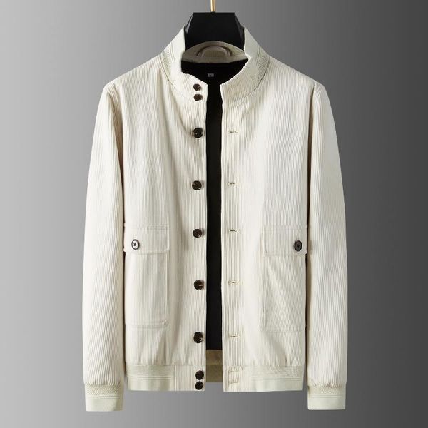 men's jackets comfortable striped corduroy jacket soft crease resistant fall/winter single-breasted casual with stan, Black;brown
men's jackets comfortable striped corduroy jacket soft crease resistant fall/winter single-breasted casual with stan, Black;brown