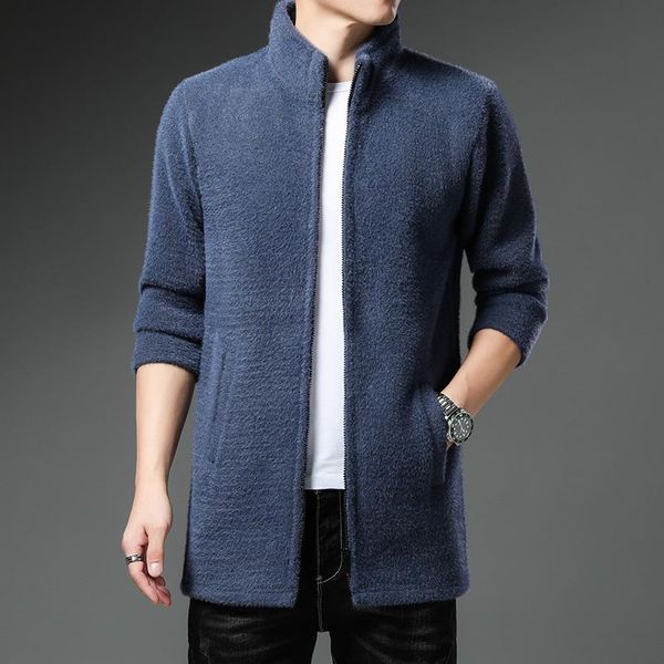 men's sweaters knitted coat medium length thick fleece warm wool sweater casual cardigan autumn/winter fashion, White;black
men's sweaters knitted coat medium length thick fleece warm wool sweater casual cardigan autumn/winter fashion, White;black