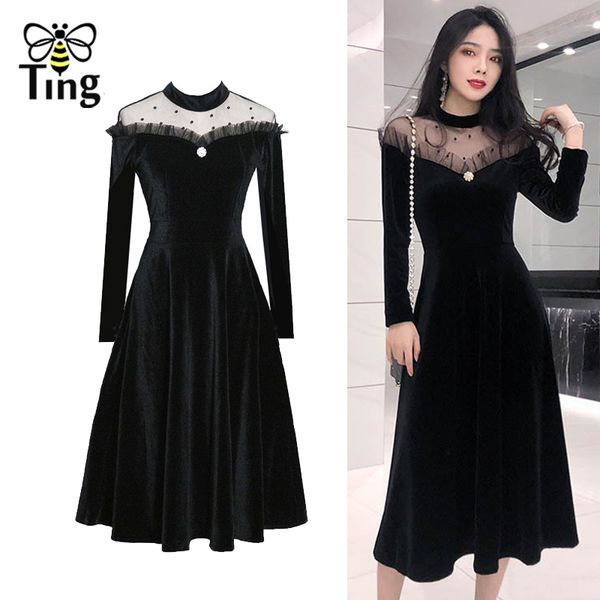 vintage mesh beading party dresses lady girl sweety elegant dress autumn winter black a line midi casual 210513, Black;gray
vintage mesh beading party dresses lady girl sweety elegant dress autumn winter black a line midi casual 210513, Black;gray