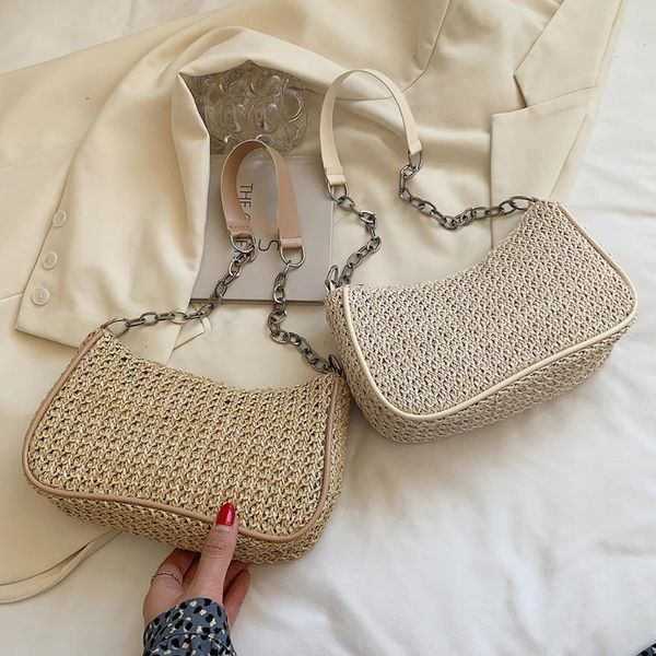 evening bags straw woven shoulder bag fashion summer women solid color underarm casual young ladies chain small handbags zipper purse
evening bags straw woven shoulder bag fashion summer women solid color underarm casual young ladies chain small handbags zipper purse