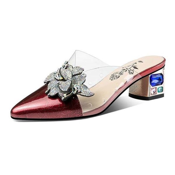plus size cow leather pointed toe med heels kpop fashion style diamond flowers rhinestone slip on women sandals l90, Black
plus size cow leather pointed toe med heels kpop fashion style diamond flowers rhinestone slip on women sandals l90, Black