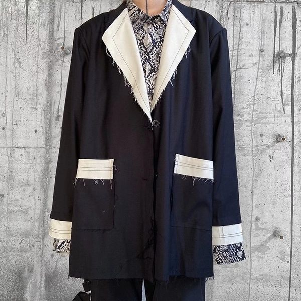 men's casual shirts harajuku color block fringe pockets suit men and women v neck oversize streetwear windbreaker coat hip hop loose ja, White;black
men's casual shirts harajuku color block fringe pockets suit men and women v neck oversize streetwear windbreaker coat hip hop loose ja, White;black