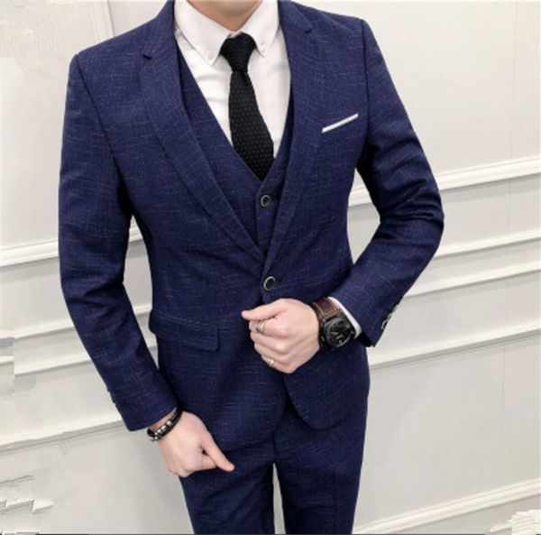 men's suits & blazers 2021 korean version of suit three piece casual dress suit., White;black
men's suits & blazers 2021 korean version of suit three piece casual dress suit., White;black