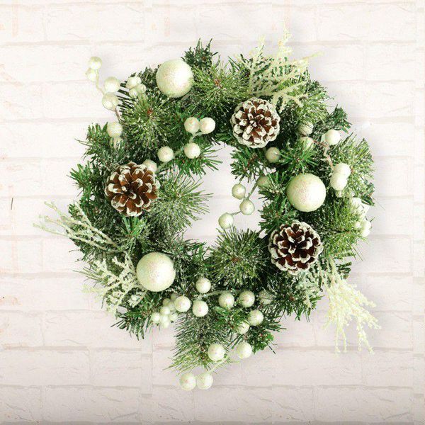 round wreath christmas artificial pine needle ginkgo nut garland shop window party wall hanging ornament home decoration crafts decorative f
round wreath christmas artificial pine needle ginkgo nut garland shop window party wall hanging ornament home decoration crafts decorative f