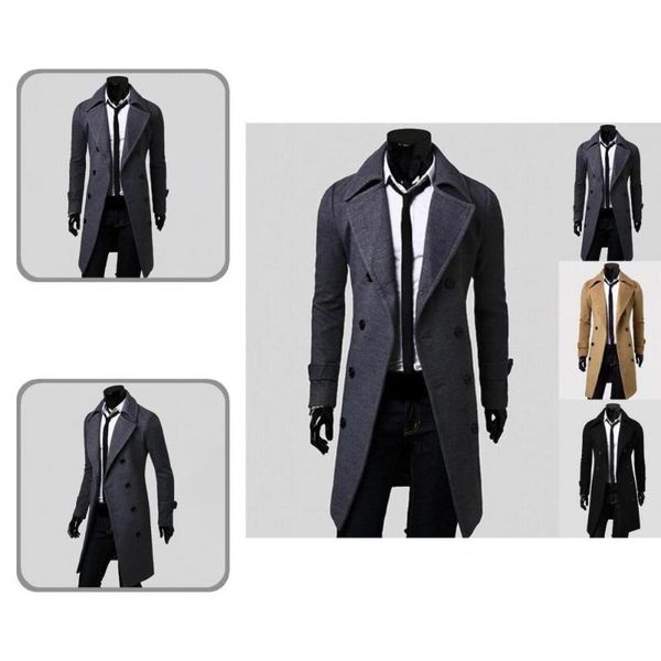 men's jackets male casual windproof thick jacket autumn winter trench coat turndown collar for party, Black;brown
men's jackets male casual windproof thick jacket autumn winter trench coat turndown collar for party, Black;brown