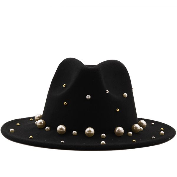 women men wool fedora hat with big pearl gentleman elegant lady winter autumn wide brim church panama sombrero jazz cap, Blue;gray
women men wool fedora hat with big pearl gentleman elegant lady winter autumn wide brim church panama sombrero jazz cap, Blue;gray