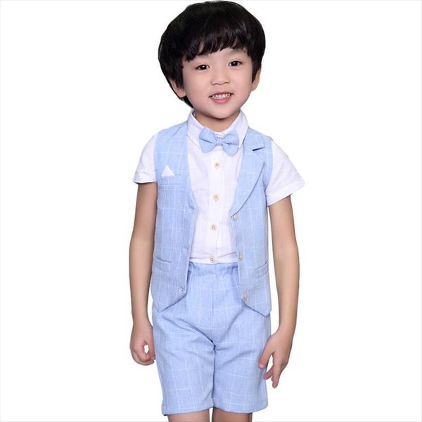 boys summer formal clothing sets children vest shorts 2pcs outfits kids wedding party prom plaid dress clothes, White
boys summer formal clothing sets children vest shorts 2pcs outfits kids wedding party prom plaid dress clothes, White