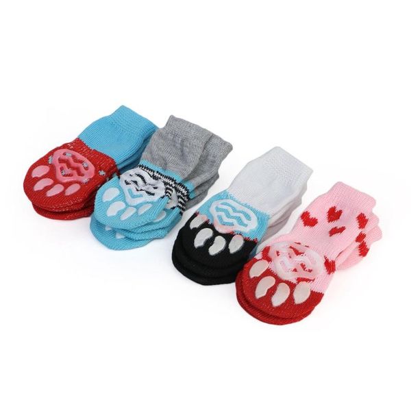 dog apparel cute colorblock silicone footprint non-slip pet cat small snow socks elastic size: s-l 4 pcs /set
dog apparel cute colorblock silicone footprint non-slip pet cat small snow socks elastic size: s-l 4 pcs /set