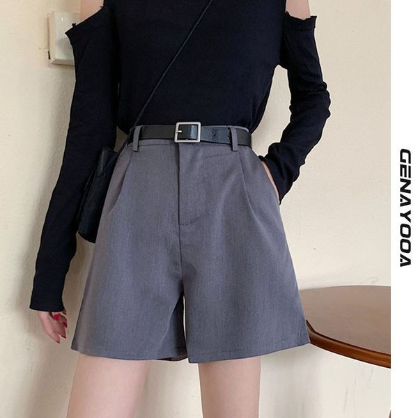 genayooa summer high waisted shorts for women black grey korean style casual ladies short feminino streetwear 210417, White;black
genayooa summer high waisted shorts for women black grey korean style casual ladies short feminino streetwear 210417, White;black