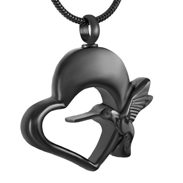 pendant necklaces little hummingbird in heart memorial urn necklace for ashes stainless steel cremation jewelry black keepsake, Silver
pendant necklaces little hummingbird in heart memorial urn necklace for ashes stainless steel cremation jewelry black keepsake, Silver