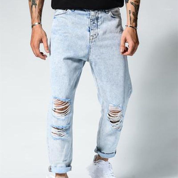 men's jeans men skinny hole jean slim-fit pencil trousers fashion street riding locomotive ripped party work mens denim clothing, Blue
men's jeans men skinny hole jean slim-fit pencil trousers fashion street riding locomotive ripped party work mens denim clothing, Blue