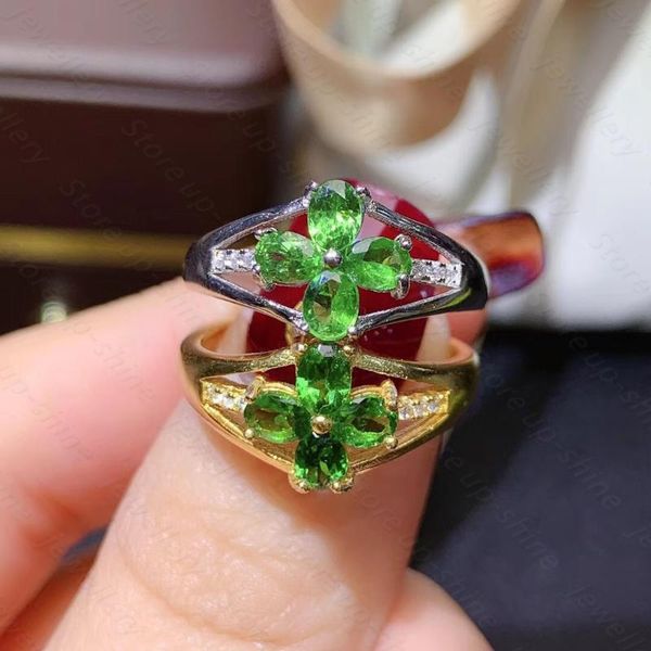 cluster rings natural tsavorite ring 925 silver women's fresh, simple and atmospheric design, Golden;silver
cluster rings natural tsavorite ring 925 silver women's fresh, simple and atmospheric design, Golden;silver