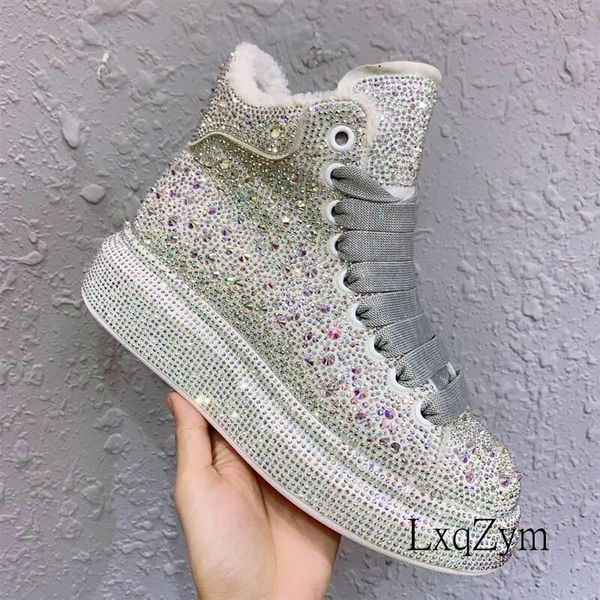 boots stylish thick bottom lace up women's flat ankle female winter wool warm bling rhinestone casual shoes ladies zapatos mujer, Black
boots stylish thick bottom lace up women's flat ankle female winter wool warm bling rhinestone casual shoes ladies zapatos mujer, Black