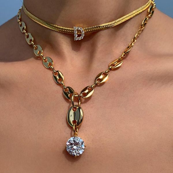 chokers fashion letter pendant necklace for women men shiny zircon neck chain trendy crystal choker rhinestone accessories gifts, Golden;silver
chokers fashion letter pendant necklace for women men shiny zircon neck chain trendy crystal choker rhinestone accessories gifts, Golden;silver
