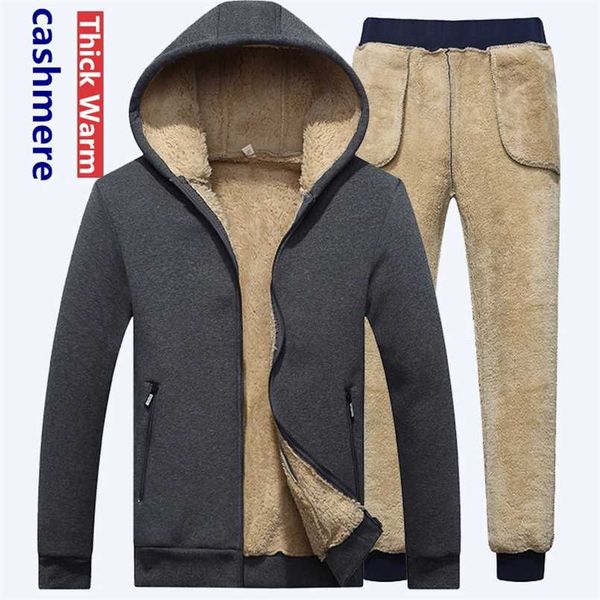 lamb cashmere hoodie+pant tracksuit men thick men winter brand casual hooded track suit warm cashmere winter fleece sweatshirt 211222, Gray 
lamb cashmere hoodie+pant tracksuit men thick men winter brand casual hooded track suit warm cashmere winter fleece sweatshirt 211222, Gray