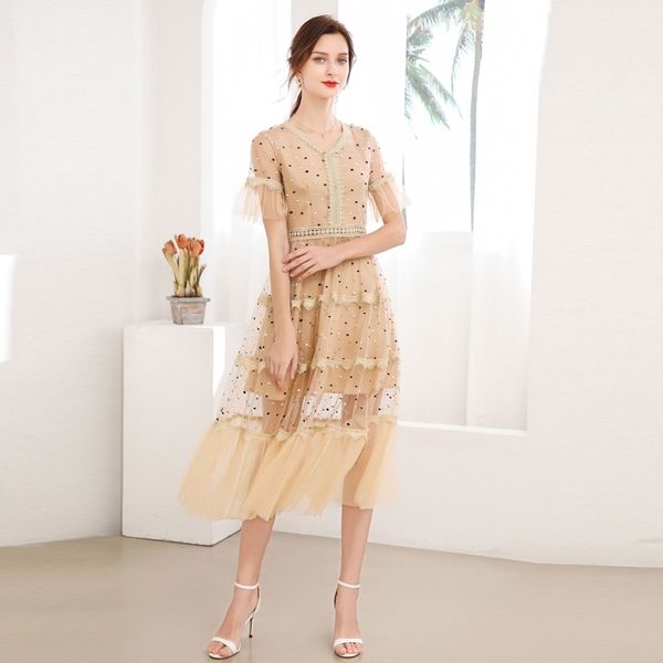 summer fashion runway party dress women lace mesh flowers embroidery ladies vintage midi es vestidos 210520, Black;gray
summer fashion runway party dress women lace mesh flowers embroidery ladies vintage midi es vestidos 210520, Black;gray