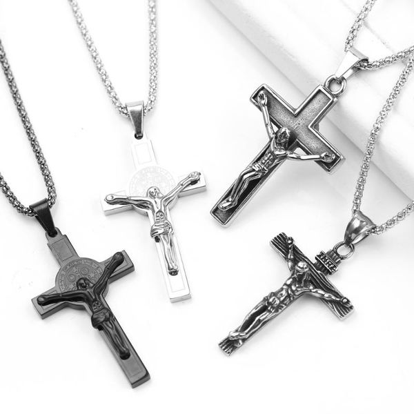 pendant necklaces 2021 christian jesus cross necklace for men women whip chain long religious jewelry detail choker statement, Silver
pendant necklaces 2021 christian jesus cross necklace for men women whip chain long religious jewelry detail choker statement, Silver