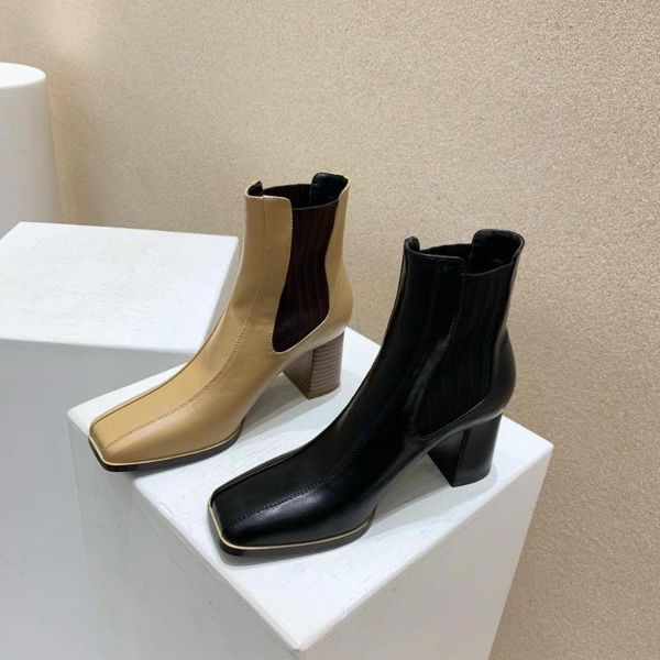 boots square toe fashion women ladies slip on elastic thick high heels black/khaki winter woman size 35-39
boots square toe fashion women ladies slip on elastic thick high heels black/khaki winter woman size 35-39