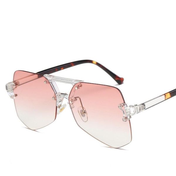 fashion oversized rimless sunglasses for women 2021 trending products green yellow unique feminino uv400, White;black
fashion oversized rimless sunglasses for women 2021 trending products green yellow unique feminino uv400, White;black