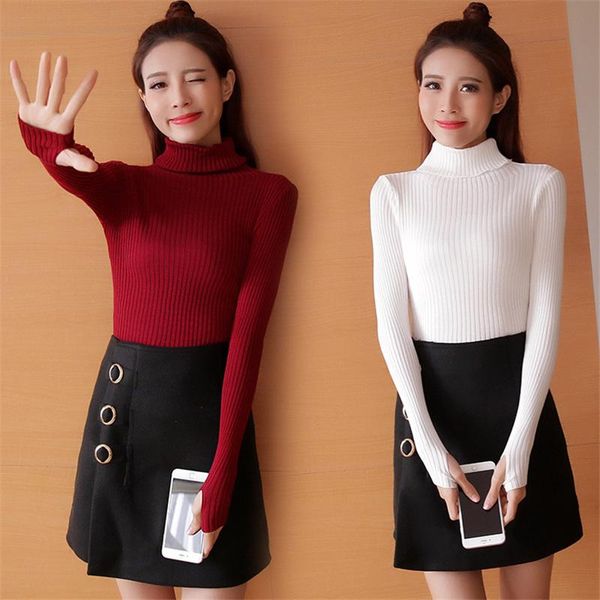 women's sweaters 2021 spring women knitted turtleneck pullovers sweater casual autumn winter jumper fashion slim warm female n854, White;black 
women's sweaters 2021 spring women knitted turtleneck pullovers sweater casual autumn winter jumper fashion slim warm female n854, White;black
