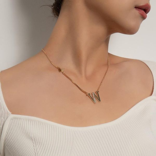 multilayer gold letter w butterfly pendant necklace for women korean fashion wedding gift jewelry wholesale necklaces, Silver
multilayer gold letter w butterfly pendant necklace for women korean fashion wedding gift jewelry wholesale necklaces, Silver