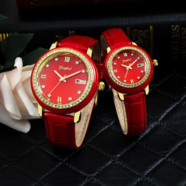 fashion red jade ladies watch waterproof calendar quartz men's watches business personality leather gift couple clock wristwatches, Slivery;brown
fashion red jade ladies watch waterproof calendar quartz men's watches business personality leather gift couple clock wristwatches, Slivery;brown