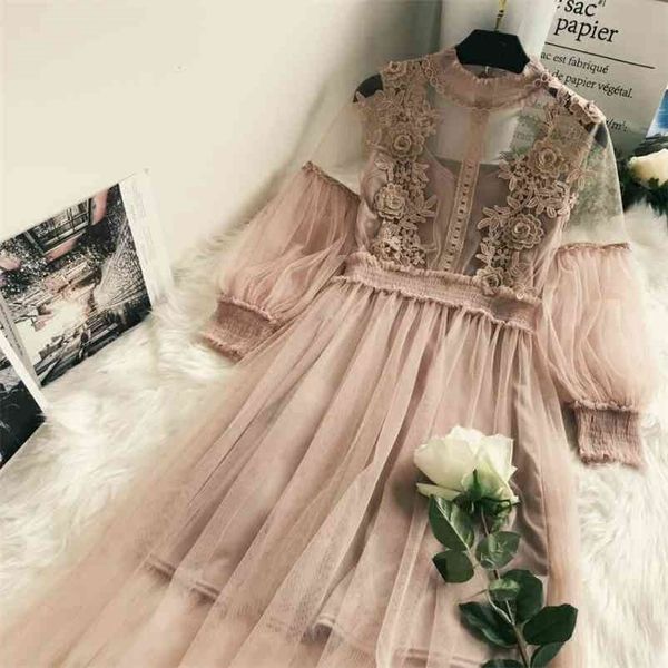 arrival lace flower dress gauze lantern sleeve voile long female retro hook princess 2 piece set 210623, Black;gray
arrival lace flower dress gauze lantern sleeve voile long female retro hook princess 2 piece set 210623, Black;gray