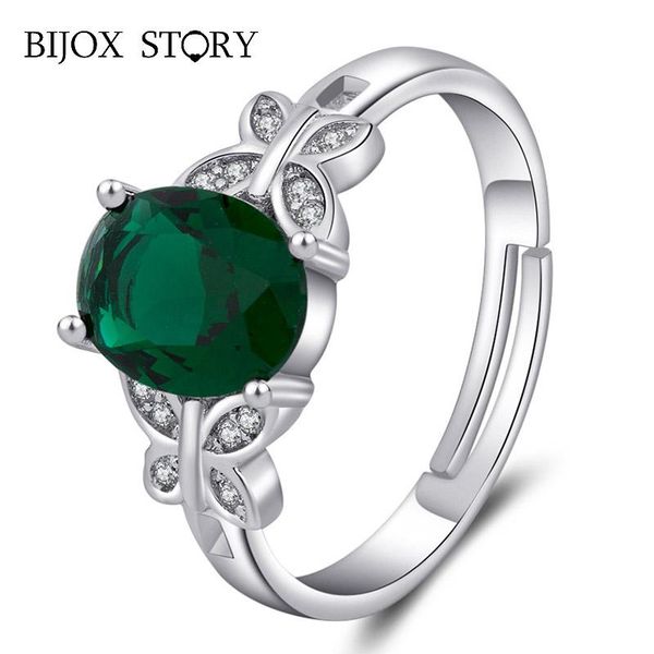 cluster rings bijox story classic s925 silver ring with emerald zircon gemstones open for women wedding party gifts wholesales jewellery, Golden;silver
cluster rings bijox story classic s925 silver ring with emerald zircon gemstones open for women wedding party gifts wholesales jewellery, Golden;silver
