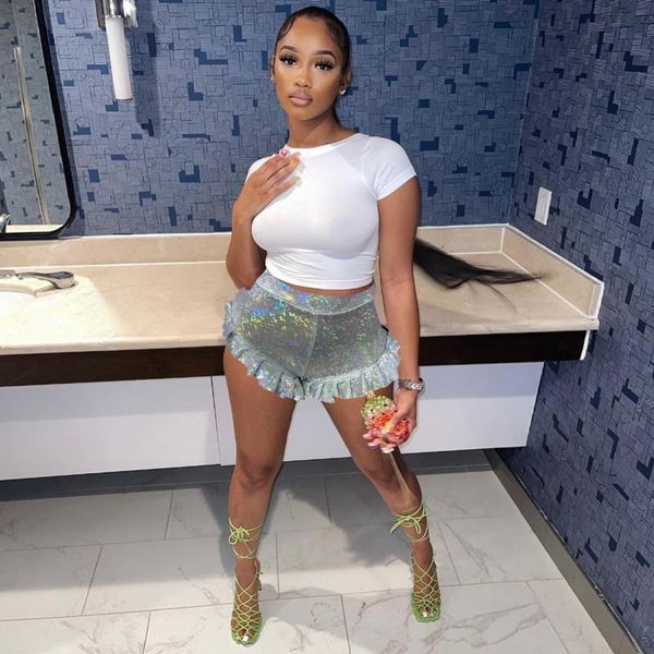 women's shorts ufoa 2021 casual fashion street slim fit personality solid color multicolor ruffle versatile pure, White;black
women's shorts ufoa 2021 casual fashion street slim fit personality solid color multicolor ruffle versatile pure, White;black