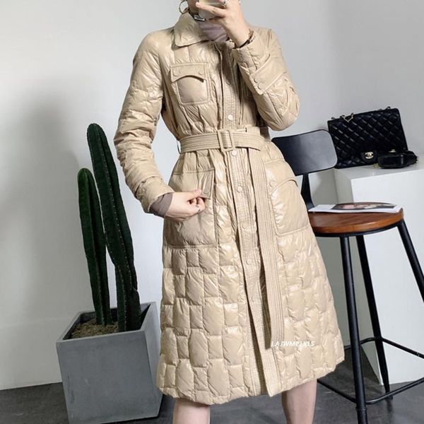 women's down & parkas ultra light winter 90% white duck jacket long puffer fluffy coat hooded female loose feather with belt, Black
women's down & parkas ultra light winter 90% white duck jacket long puffer fluffy coat hooded female loose feather with belt, Black