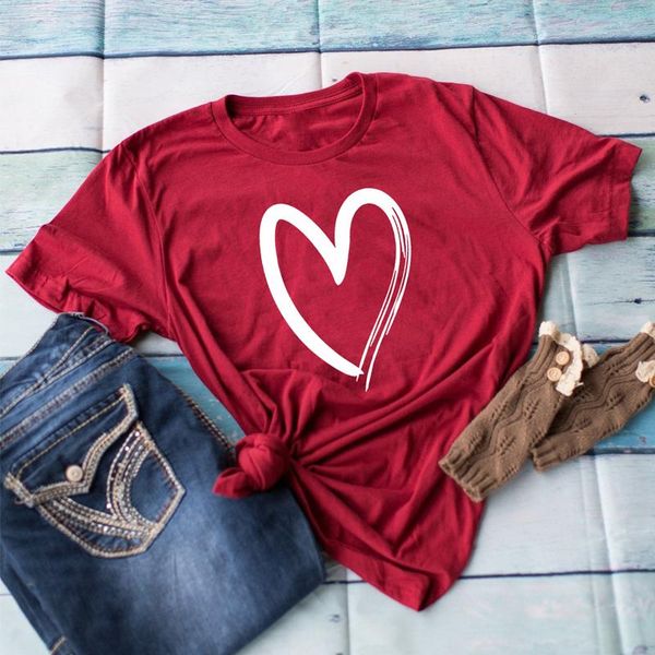 women's t-shirt vintage women graphic tee fashion summer hipster tshirt valentine's day gift shirt love heart printed, White
women's t-shirt vintage women graphic tee fashion summer hipster tshirt valentine's day gift shirt love heart printed, White