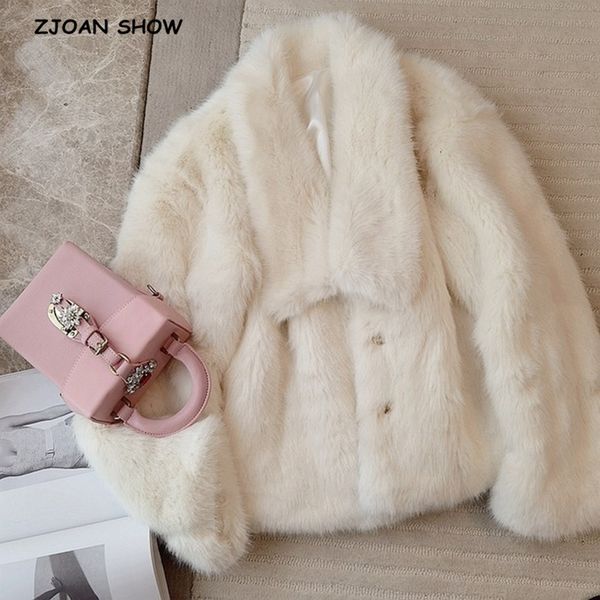 women's wool & blends winter square lapel hairy shaggy fox faux fur coat ivory trendy women long sleeve ry warm jacket short outer, Black
women's wool & blends winter square lapel hairy shaggy fox faux fur coat ivory trendy women long sleeve ry warm jacket short outer, Black