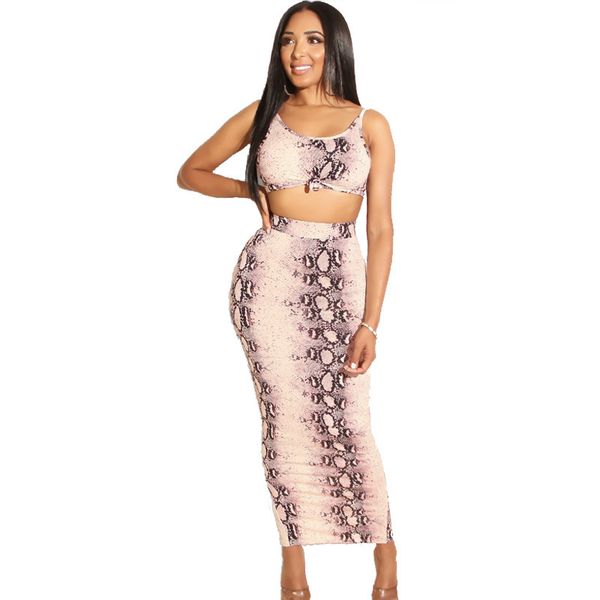 women 2 sets crop with bodycon pencil skirt snake print sleeveless summer fashion clubwear tight two pieces set 210416, White
women 2 sets crop with bodycon pencil skirt snake print sleeveless summer fashion clubwear tight two pieces set 210416, White