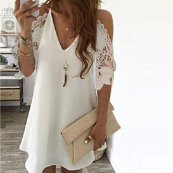 40 lace half sleeve women dresses floral print off shoulder v neck for solid color vestido de mujer, Black;gray
40 lace half sleeve women dresses floral print off shoulder v neck for solid color vestido de mujer, Black;gray
