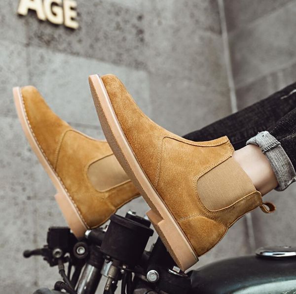 men's autumn leather brogue style mens breathable formal boots man high casual shoes, Black
men's autumn leather brogue style mens breathable formal boots man high casual shoes, Black