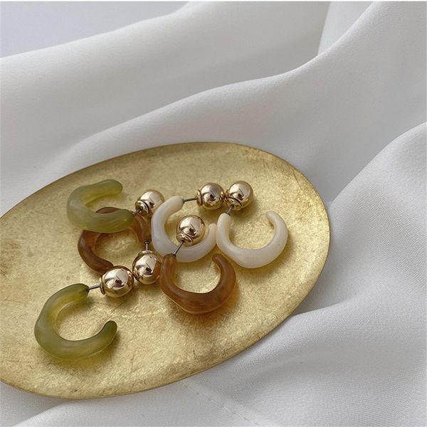 korean retro color huggie resin cute flower hoop earrings for woman aesthetic trendy jewelry chrismas, Golden;silver
korean retro color huggie resin cute flower hoop earrings for woman aesthetic trendy jewelry chrismas, Golden;silver