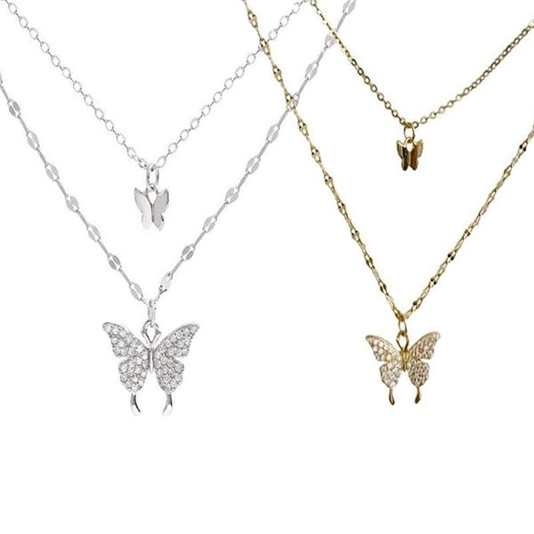 chains 2pcs fashion bling pendant choker ladies gift shiny butterfly necklace jewelry accessories double layer clavicle chain, Silver
chains 2pcs fashion bling pendant choker ladies gift shiny butterfly necklace jewelry accessories double layer clavicle chain, Silver