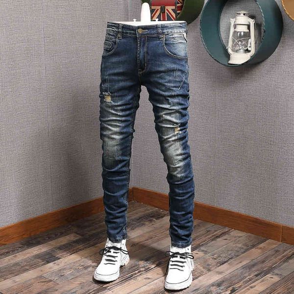 jeans italian style fashion men jeans elastic slim fit retro blue ripped denim pants hombre vintage designer spliced hip hop trousers
jeans italian style fashion men jeans elastic slim fit retro blue ripped denim pants hombre vintage designer spliced hip hop trousers